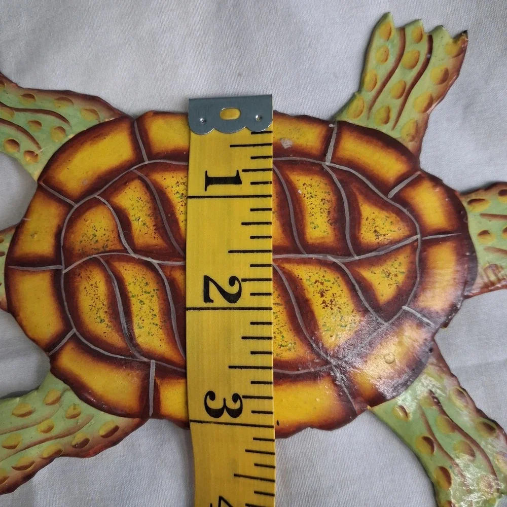 Metal‎ Sea Turtle Wall Hook Hand Painted Coastal Decorative Key Towel Hanger